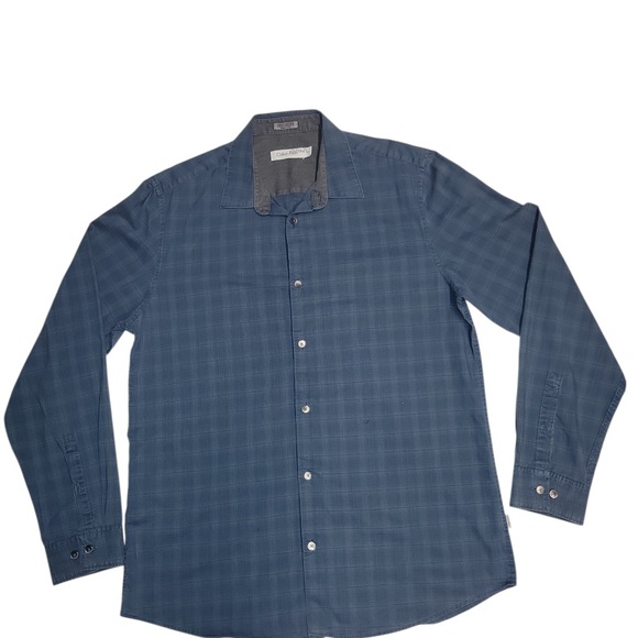 Calvin Klein Other - Calvin Klein Men's Slim Fit Long Sleeve Button Down Dress Shirts Navy Blue Sz M
